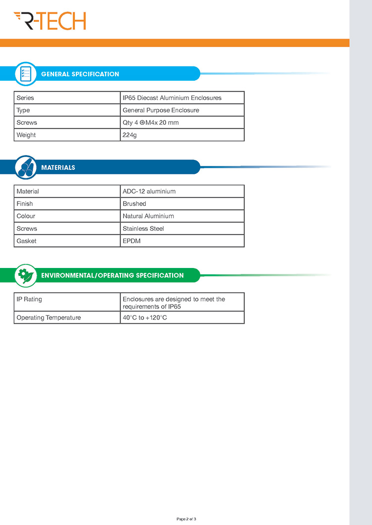 R-TECH Datasheet page 2