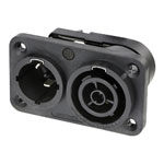 Neutrik NAC3PX-TOP PowerCon TRUE1 Male and Female Chassis Connector